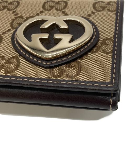 GUCCI（グッチ）GUCCI (グッチ) GG ラブリー カードケース ベージュの古着・服飾アイテム