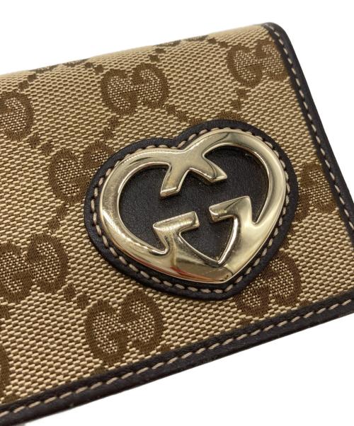 GUCCI（グッチ）GUCCI (グッチ) GG ラブリー カードケース ベージュの古着・服飾アイテム