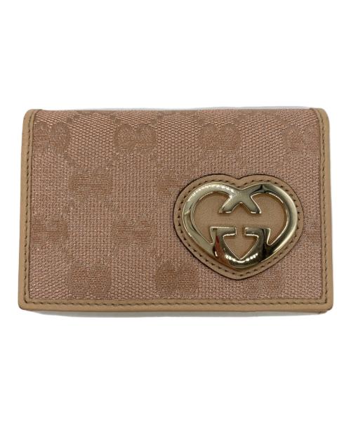 GUCCI（グッチ）GUCCI (グッチ) GG ラブリー カードケース ピンクの古着・服飾アイテム