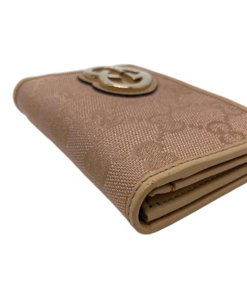 GUCCI（グッチ）GUCCI (グッチ) GG ラブリー カードケース ピンクの古着・服飾アイテム