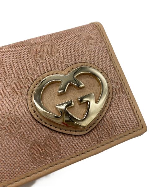 GUCCI（グッチ）GUCCI (グッチ) GG ラブリー カードケース ピンクの古着・服飾アイテム