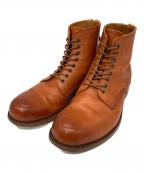 PADRONEパドローネ）の古着「LACE UP BOOTS with BACK ZIP ANTONIOII」｜ブラウン