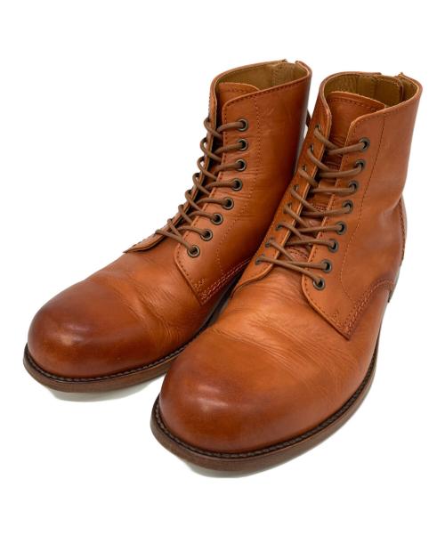 PADRONE（パドローネ）PADRONE (パドローネ) LACE UP BOOTS with BACK ZIP ANTONIOII ブラウン サイズ:41の古着・服飾アイテム