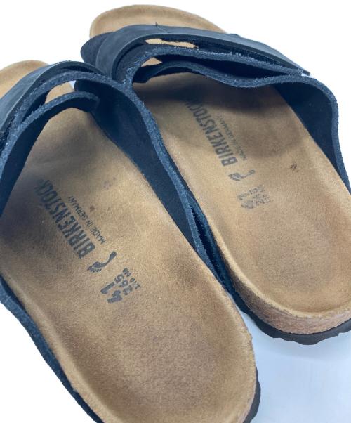 BIRKENSTOCK（ビルケンシュトック）BIRKENSTOCK (ビルケンシュトック) kyotoサンダル ブラック×ベージュ サイズ:26.5㎝の古着・服飾アイテム