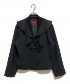 BALENCIAGAバレンシアガ）の古着「フリルカラーウールジャケット」｜ブラック