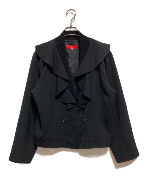 BALENCIAGA（バレンシアガ）BALENCIAGA (バレンシアガ) フリルカラーウールジャケット ブラック サイズ:Mの古着・服飾アイテム