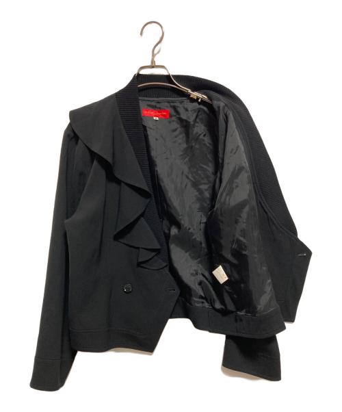 BALENCIAGA（バレンシアガ）BALENCIAGA (バレンシアガ) フリルカラーウールジャケット ブラック サイズ:Mの古着・服飾アイテム