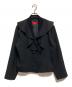 BALENCIAGA（バレンシアガ）の古着「フリルカラーウールジャケット」｜ブラック