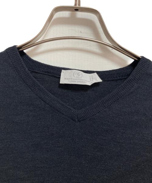 JOHN SMEDLEY（ジョンスメドレー）JOHN SMEDLEY (ジョンスメドレー) Vネックニット ネイビー サイズ:Sの古着・服飾アイテム