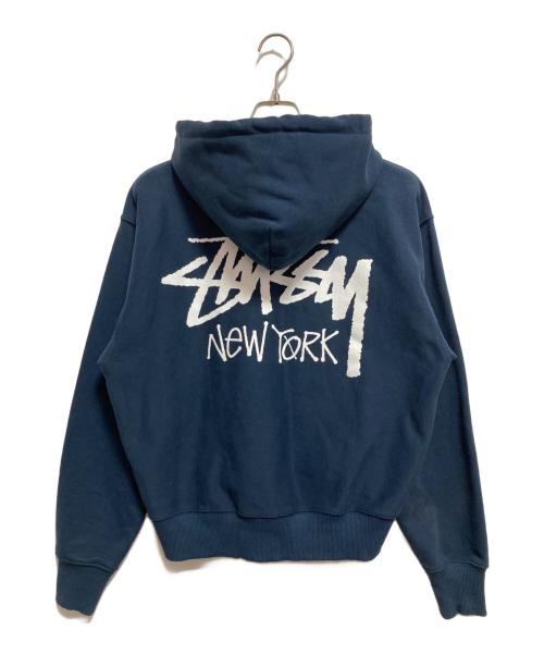 stussy（ステューシー）stussy (ステューシー) STOCK NEW YORK HOOD ネイビー サイズ:Sの古着・服飾アイテム