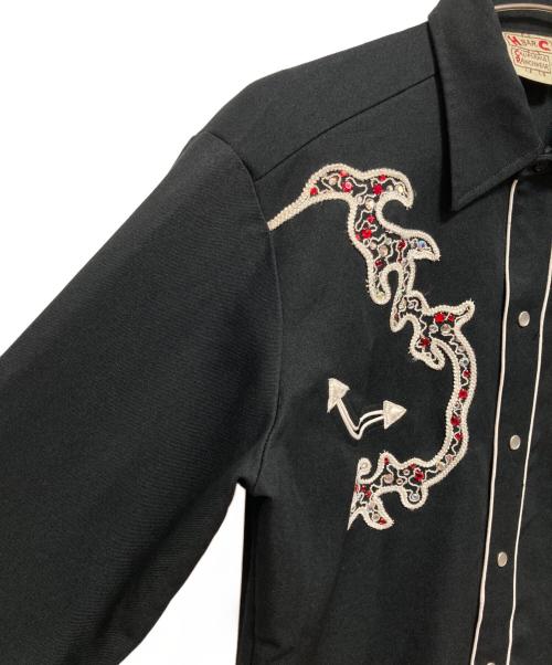 H BAR C（エイチバーシー）H BAR C (エイチバーシー) スパンコールウスタンシャツ ブラック サイズ:不明の古着・服飾アイテム