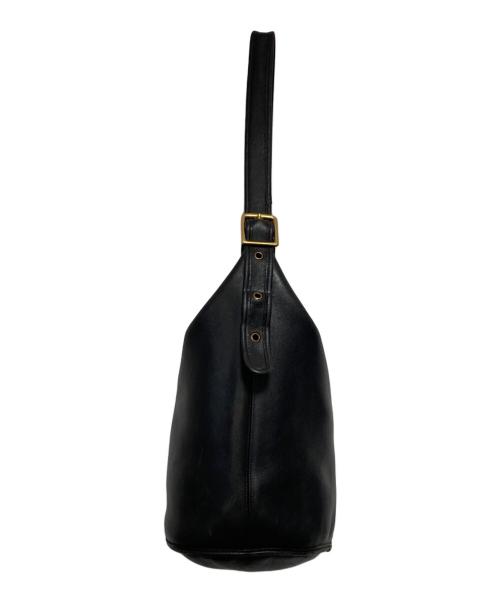 COACH（コーチ）COACH (コーチ) レザーショルダーバッグ ブラックの古着・服飾アイテム