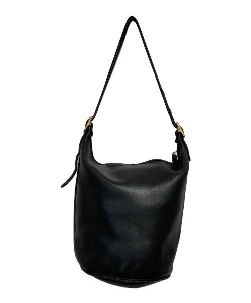 COACH（コーチ）COACH (コーチ) レザーショルダーバッグ ブラックの古着・服飾アイテム