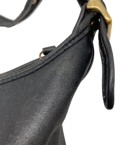 COACH（コーチ）COACH (コーチ) レザーショルダーバッグ ブラックの古着・服飾アイテム