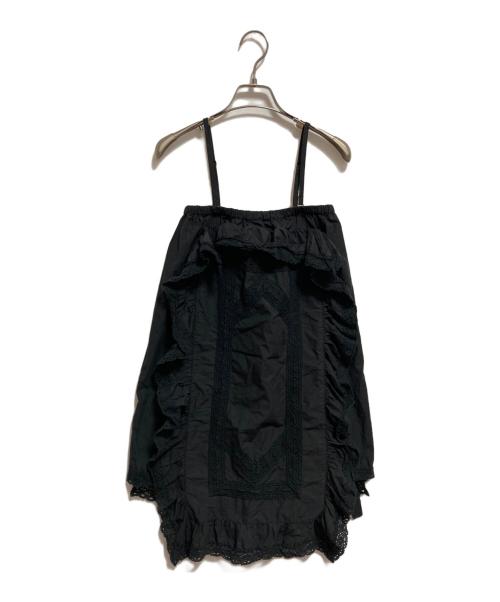 SLOBE IENA（スローブ イエナ）SLOBE IENA (スローブ イエナ) crinkle crinkle crinkle (クリンクル クリンクル クリンクル) rebuild apron skirt ブラック サイズ:FREEの古着・服飾アイテム