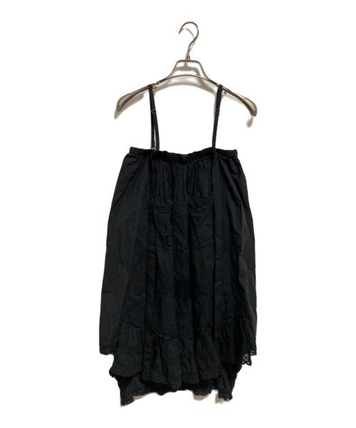 SLOBE IENA（スローブ イエナ）SLOBE IENA (スローブ イエナ) crinkle crinkle crinkle (クリンクル クリンクル クリンクル) rebuild apron skirt ブラック サイズ:FREEの古着・服飾アイテム