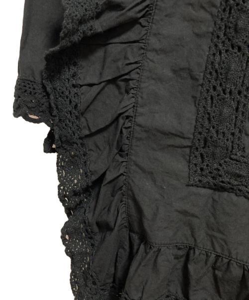 SLOBE IENA（スローブ イエナ）SLOBE IENA (スローブ イエナ) crinkle crinkle crinkle (クリンクル クリンクル クリンクル) rebuild apron skirt ブラック サイズ:FREEの古着・服飾アイテム