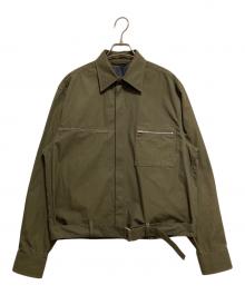 3.1 phillip lim（スリーワンフィリップリム）の古着「BELTED SHIRT JACKET」｜カーキ