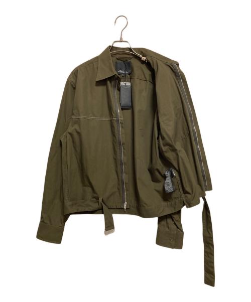 3.1 phillip lim（スリーワンフィリップリム）3.1 phillip lim (スリーワンフィリップリム) BELTED SHIRT JACKET カーキ サイズ:Lの古着・服飾アイテム