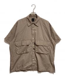 DAIWA PIER39（ダイワ ピア39）の古着「TECH SPORTS OPEN COLLAR SHIRTS L/S MINI PLAIDS」｜ブラウン