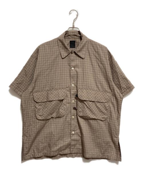 DAIWA PIER39（ダイワ ピア39）DAIWA PIER39 (ダイワ ピア39) TECH SPORTS OPEN COLLAR SHIRTS L/S MINI PLAIDS ブラウン サイズ:Lの古着・服飾アイテム