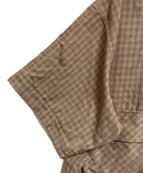 DAIWA PIER39（ダイワ ピア39）DAIWA PIER39 (ダイワ ピア39) TECH SPORTS OPEN COLLAR SHIRTS L/S MINI PLAIDS ブラウン サイズ:Lの古着・服飾アイテム
