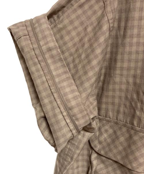 DAIWA PIER39（ダイワ ピア39）DAIWA PIER39 (ダイワ ピア39) TECH SPORTS OPEN COLLAR SHIRTS L/S MINI PLAIDS ブラウン サイズ:Lの古着・服飾アイテム
