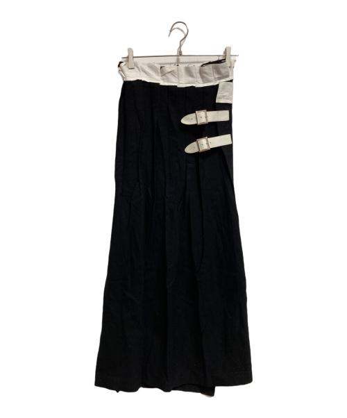 YOHJI YAMAMOTO（ヨウジヤマモト）YOHJI YAMAMOTO (ヨウジヤマモト) ウールラップスカート ブラック サイズ:2の古着・服飾アイテム