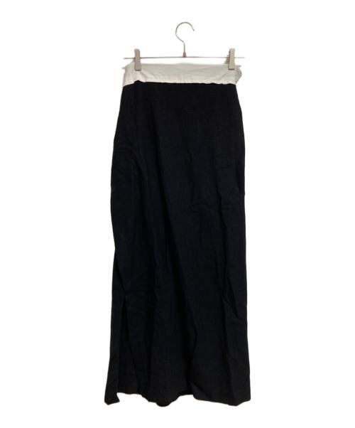 YOHJI YAMAMOTO（ヨウジヤマモト）YOHJI YAMAMOTO (ヨウジヤマモト) ウールラップスカート ブラック サイズ:2の古着・服飾アイテム