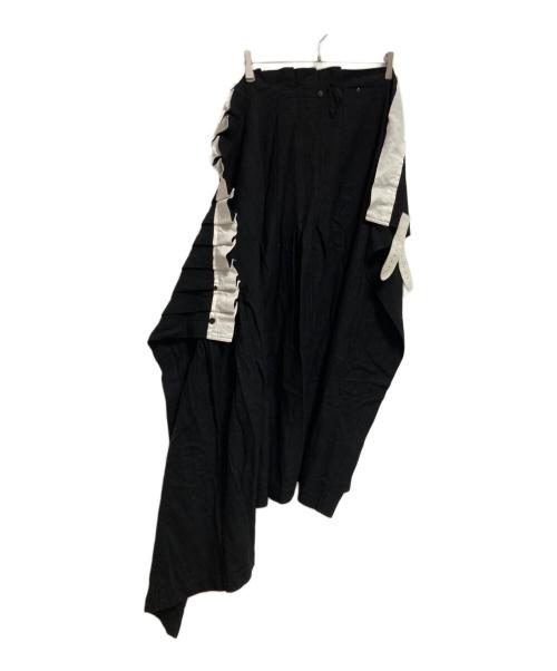 YOHJI YAMAMOTO（ヨウジヤマモト）YOHJI YAMAMOTO (ヨウジヤマモト) ウールラップスカート ブラック サイズ:2の古着・服飾アイテム