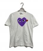 PLAY COMME des GARCONSプレイコムデギャルソン）の古着「Double Heart T-Shirts」｜ホワイト