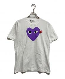PLAY COMME des GARCONS（プレイコムデギャルソン）の古着「Double Heart T-Shirts」｜ホワイト