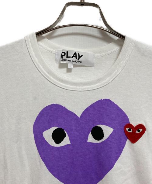 PLAY COMME des GARCONS（プレイコムデギャルソン）PLAY COMME des GARCONS (プレイコムデギャルソン) Double Heart T-Shirts ホワイト サイズ:Lの古着・服飾アイテム