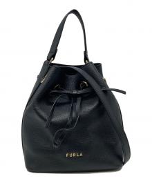 FURLA（フルラ）の古着「コスタンザ巾着ショルダーバッグ」｜ブラック