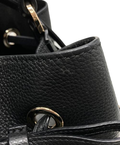 FURLA（フルラ）FURLA (フルラ) コスタンザ巾着ショルダーバッグ ブラックの古着・服飾アイテム