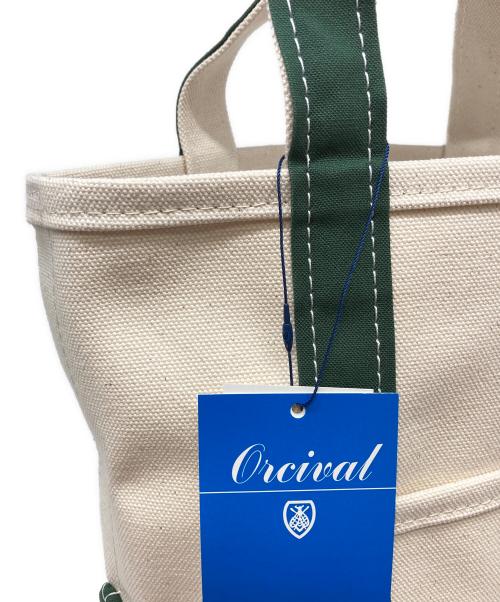 ORCIVAL（オーシバル）ORCIVAL (オーシバル) トートバッグ アイボリー×グリーン 未使用品の古着・服飾アイテム