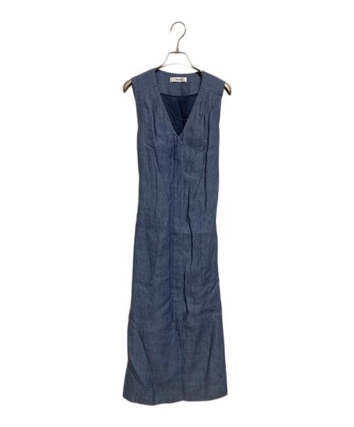 ebure（エブール）EBURE (エブール) リネンブレンドノースリーブワンピース ネイビー サイズ:38の古着・服飾アイテム