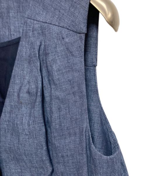 ebure（エブール）EBURE (エブール) リネンブレンドノースリーブワンピース ネイビー サイズ:38の古着・服飾アイテム