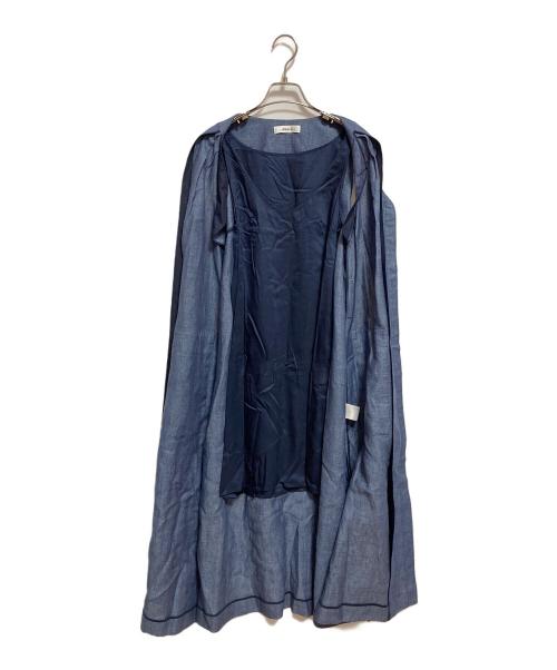 ebure（エブール）EBURE (エブール) リネンブレンドノースリーブワンピース ネイビー サイズ:38の古着・服飾アイテム