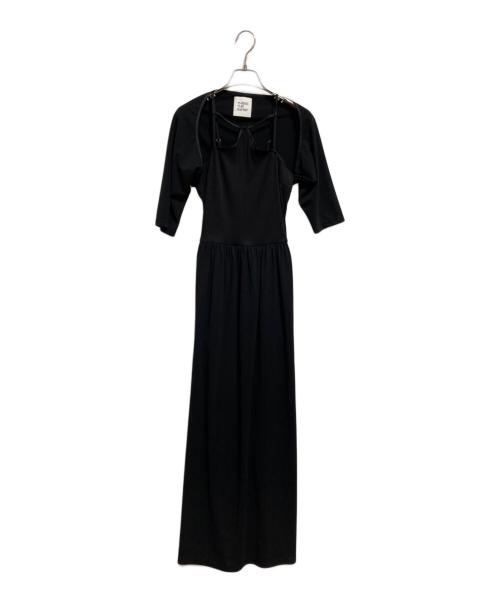 THINGS THAT MATTER（シングスザットマター）THINGS THAT MATTER (シングスザットマター) CAMISOLE JERSEY LONG DRESS ブラック サイズ:FREEの古着・服飾アイテム