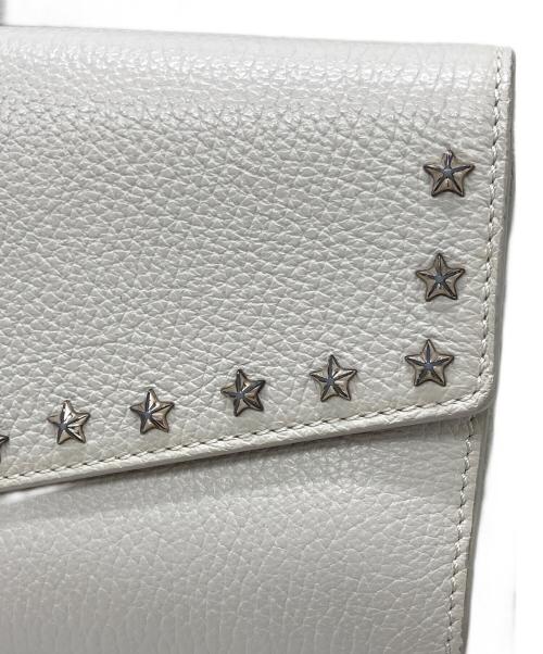 JIMMY CHOO（ジミーチュウ）JIMMY CHOO (ジミーチュウ) キャシー バックパック ミニリュック ホワイトの古着・服飾アイテム