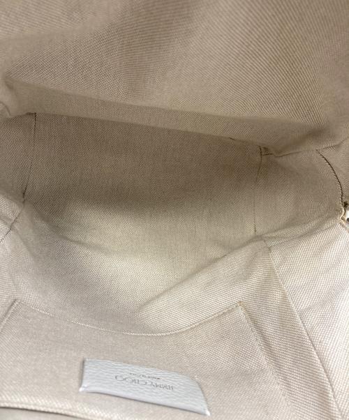 JIMMY CHOO（ジミーチュウ）JIMMY CHOO (ジミーチュウ) キャシー バックパック ミニリュック ホワイトの古着・服飾アイテム