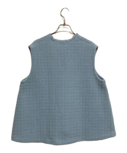 BALLSEY（ボールジィ）BALLSEY (ボールジィ) ソフトシャイニーブークレー Aラインプルオーバー ブルー サイズ:Sの古着・服飾アイテム