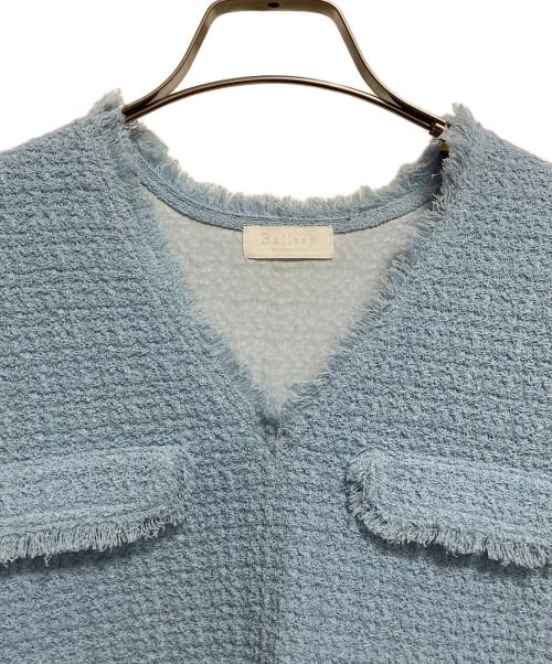 BALLSEY（ボールジィ）BALLSEY (ボールジィ) ソフトシャイニーブークレー Aラインプルオーバー ブルー サイズ:Sの古着・服飾アイテム