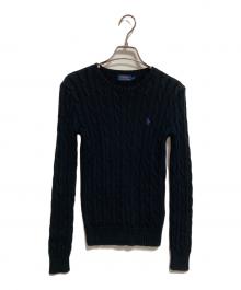POLO RALPH LAUREN（ポロ・ラルフローレン）の古着「ケーブルニット」｜ブラック