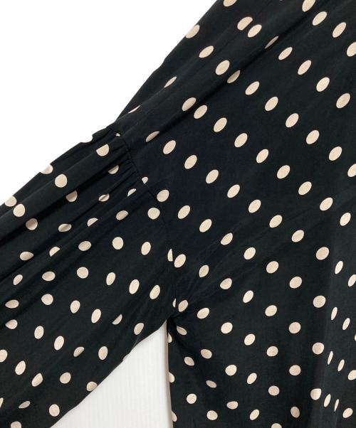 journal standard L'essage（ジャーナルスタンダード レサージュ）journal standard L'essage (ジャーナルスタンダード レサージュ) ボウタイボリュームブラウス ブラック サイズ:FREEの古着・服飾アイテム