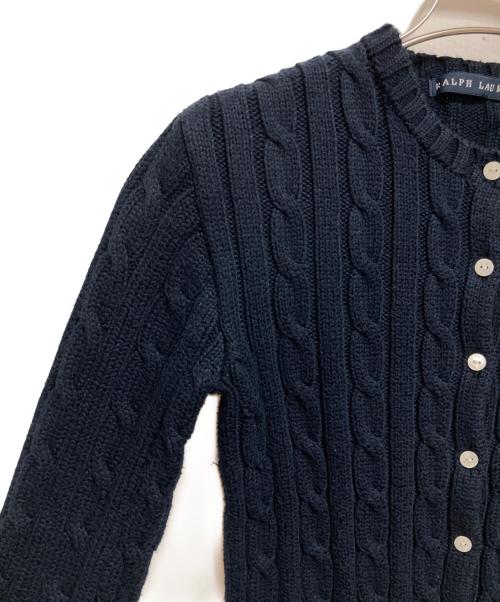 RALPH LAUREN（ラルフローレン）RALPH LAUREN (ラルフローレン) ケーブルニットカーディガン ネイビー サイズ:Sの古着・服飾アイテム