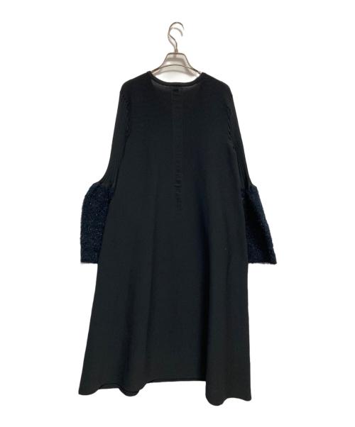 CFCL（シーエフシーエル）CFCL (シーエフシーエル) POTTERY LUXE LONG BELL SLEEVE FLARE DRESS ブラック サイズ:1の古着・服飾アイテム
