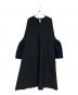 CFCL（シーエフシーエル）の古着「POTTERY LUXE LONG BELL SLEEVE FLARE DRESS」｜ブラック