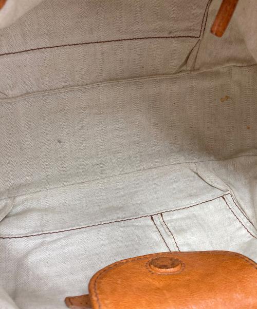 genten（ゲンテン）genten (ゲンテン) 編み込みレザーボストンバッグ ブラウンの古着・服飾アイテム
